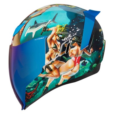 ICON AIRFLITE PLEASUREDOME 4 BLUE HELMET