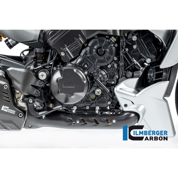 ILMBERGER CARBON EXHAUST PROTECTION ON THE MANIFOLD MATTE FOR DUCATI DIAVEL V4 2023 PART # AHK.128.DI23M.K