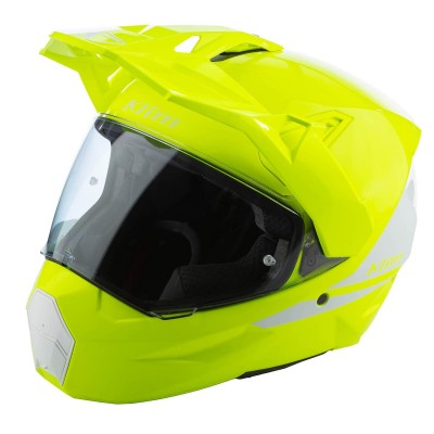 KLIM X1 ALPHA GLOSS HI-VIS - WHITE HELMET