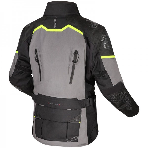 LS2 APOLLO BLACK GREY YELLOW JACKET 
