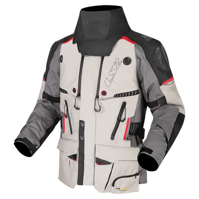 LS2 APOLLO GREY BLACK RED JACKET 