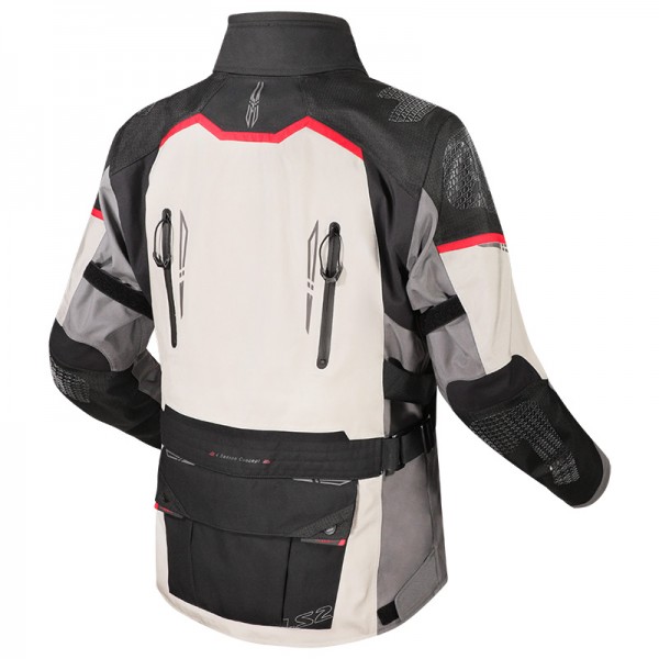 LS2 APOLLO GREY BLACK RED JACKET 