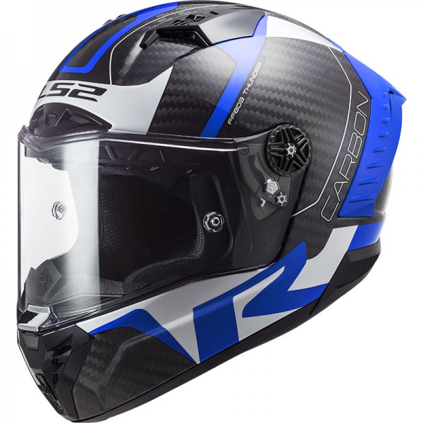 LS2 FF805 Thunder Carbon Racing1 Blue White Helmet