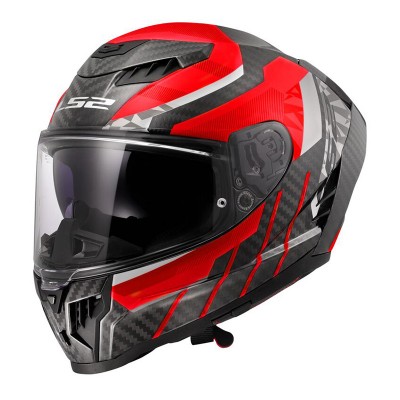 LS2 FF807 DRAGON CARBON TRAX RED HELMET 