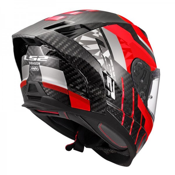 LS2 FF807 DRAGON CARBON TRAX RED HELMET LS2 FF807 DRAGON CARBON TRAX RED HELMET