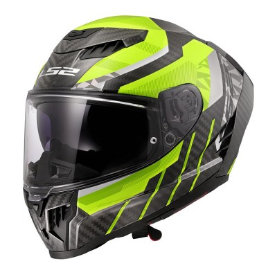 LS2 FF807 DRAGON CARBON TRAX YELLOW HELMET 