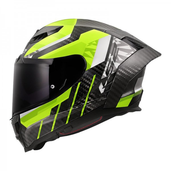LS2 FF807 DRAGON CARBON TRAX YELLOW HELMET 