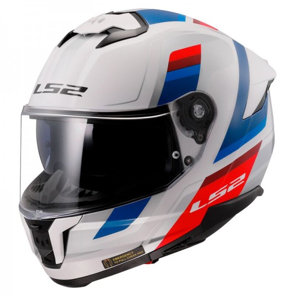 LS2 FF808 STREAM 2 VINTAGE WHITE BLUE RED HELMET