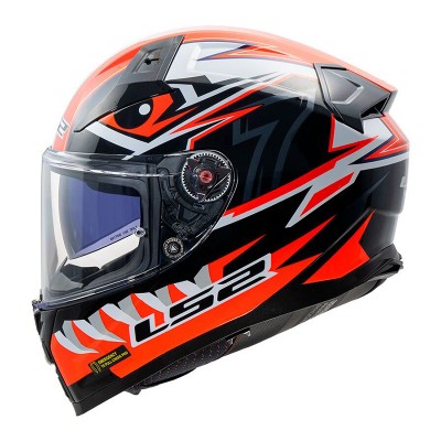 LS2 FF811 VECTOR 2 BUNTRI BLACK RED HELMET