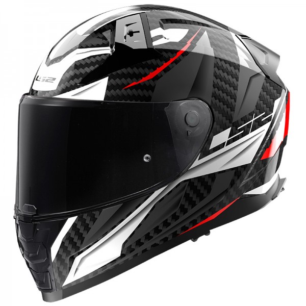 LS2 FF811 VECTOR 2 CARBON SAVAGE WHITE RED GREY HELMET