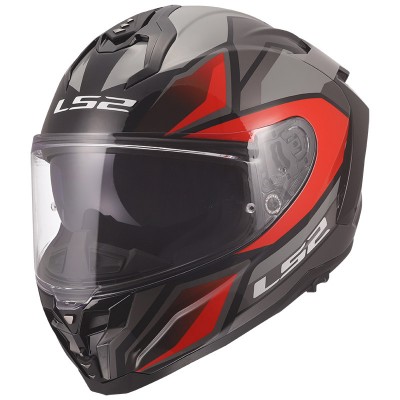 LS2 FF817 CHALLENGER 2 VIPER GREY RED HELMET
