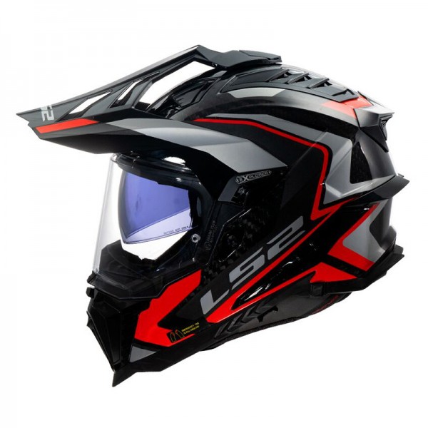 LS2 MX701 EXPLORER CARBON FRONTIER 2 RED HELMET