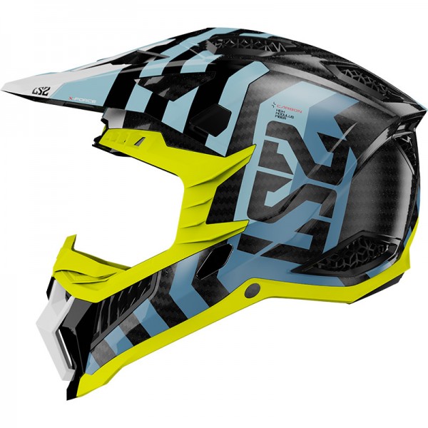 LS2 Mx703 X Force Barrier Sky Blue Helmet