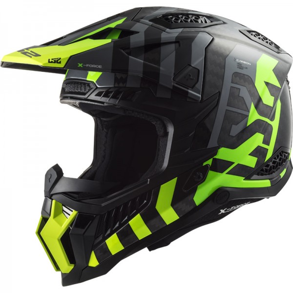 LS2 Mx703 X Force Barrier Yellow Green Helmet