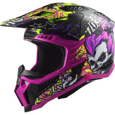 LS2 Mx703 X Force Fireskull Violet Helmet