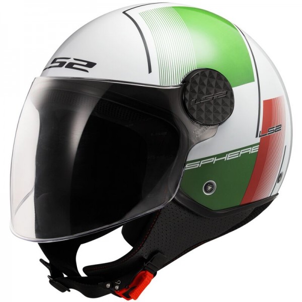LS2 OF558 SPHERE LUX 2 FIRM WHITE GREEN RED HELMET