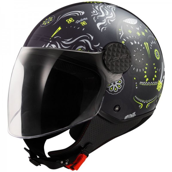 LS2 OF558 SPHERE LUX 2 MAXCA BLACK H-V YELLOW HELMET
