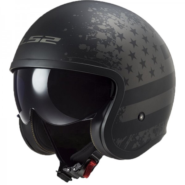 LS2 OF599 SPITFIRE 2 BLACK FLAG HELMET