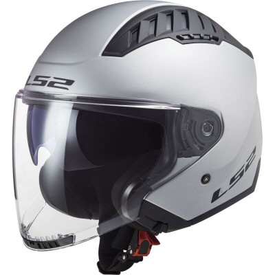 LS2 OF600 COPTER 2 SOLID MATT SILVER HELMET