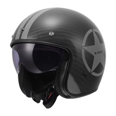 LS2 OF601 BOB 2 CARBON 06 STAR BLACK HELMET