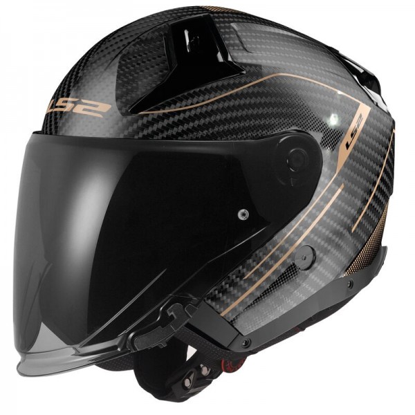 LS2 OF603 INFINITY 2 CARBON COUNTER ANTIQUE GOLD HELMET
