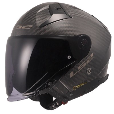 LS2 OF603 INFINITY 2 CARBON SOLID MATT BLACK HELMET