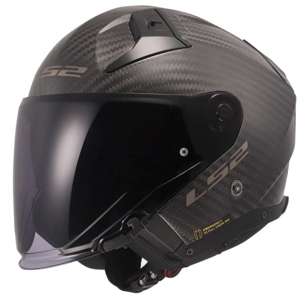 LS2 OF603 INFINITY 2 CARBON SOLID MATT BLACK HELMET