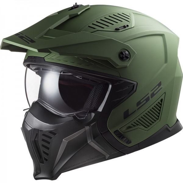 LS2 OF606 DRIFTER SOLID MATT MILITARY GREEN HELMET