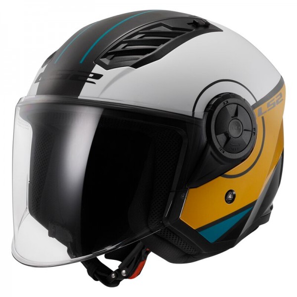 LS2 OF616 AIRFLOW 2 COVER WHITE BROWN HELMET