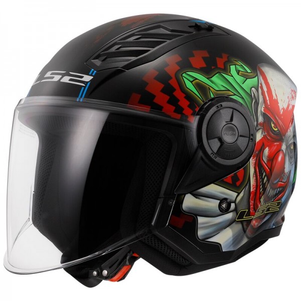 LS2 OF616 AIRFLOW 2 HAPPY DREAMS MATT BLACK HELMET