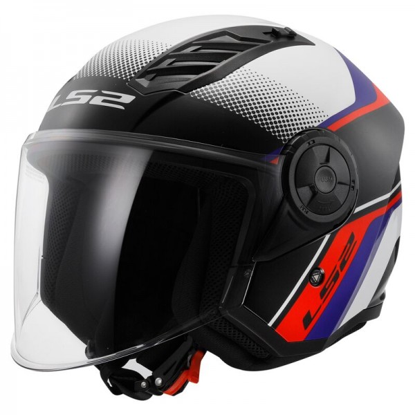 LS2 OF616 AIRFLOW 2 RUSH WHITE BLUE RED HELMET