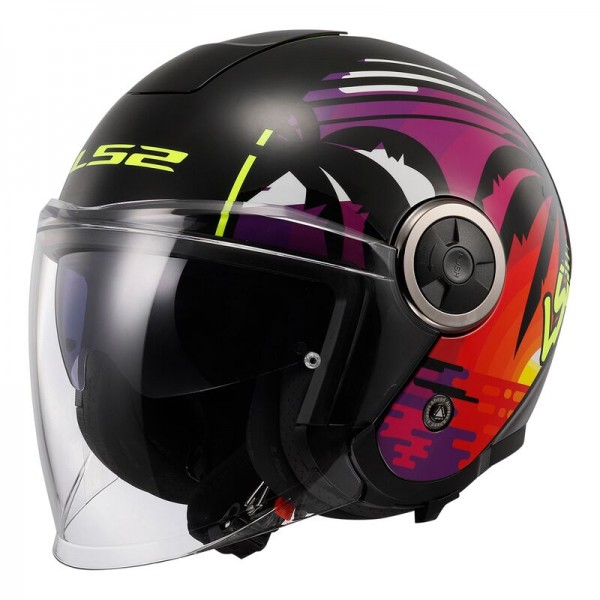 LS2 OF620 CLASSY PALM BLACK HELMET