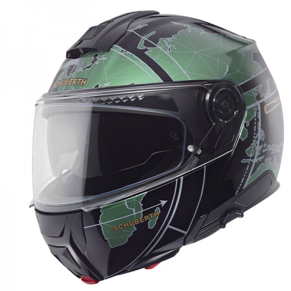 SCHUBERTH C5 GLOBE GREEN HELMET 