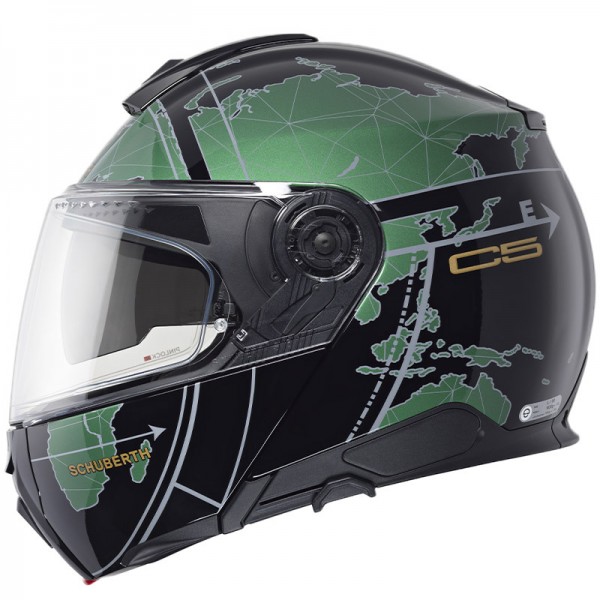 SCHUBERTH C5 GLOBE GREEN HELMET 