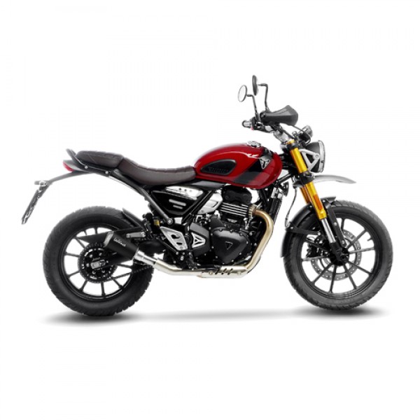 LEOVINCE LV-10 BLACK EDITION SLIP-ON FOR TRIUMPH SCRAMBLER 400 X 2024-2025 PART # 15268BU