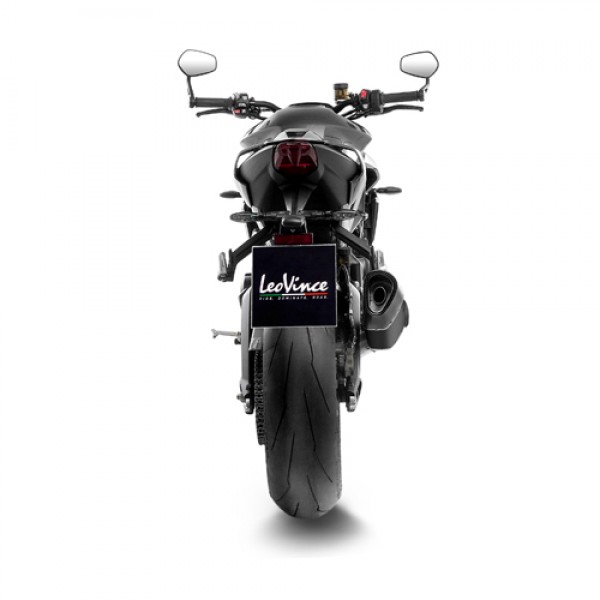 LEOVINCE LV-14 R BLACK EDITION FULL SYSTEM EXHAUST FOR TRIUMPH STREET TRIPLE 765 R/RS/A2 2023-2024 PART # 15608BU