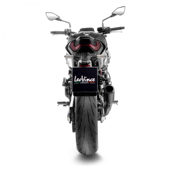 LEOVINCE LV CORSA S FULL BLACK SLIP-ON EXHAUST FOR KAWASAKI Z900 2025 PART # 15402SFB
