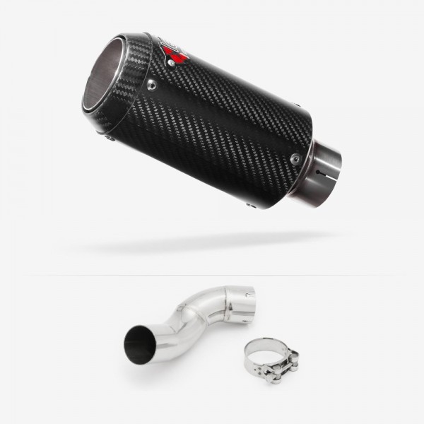 LEXTEK CP8C FULL CARBON EXHAUST SYSTEM 150MM FOR KAWASAKI Z900 2020-2024 PART # EXKT2129