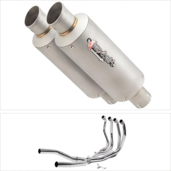 LEXTEK GP1 MATT S/STEEL GP STUBBY EXHAUST SYSTEM 240MM FOR SUZUKI GSX 1300 R HAYABUSA 2021-2023 PART # EXKT122