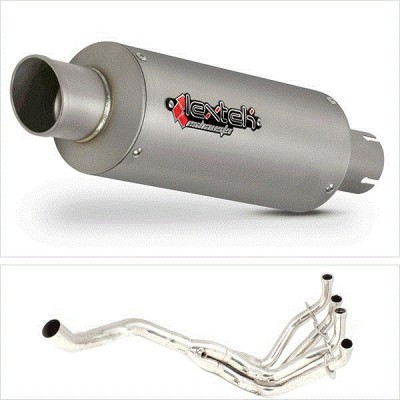 LEXTEK GP1 MATT STAINLESS STEEL GP STUBBY EXHAUST SYSTEM 240MM FOR KAWASAKI Z900 2020-2024 PART # EXKT1859