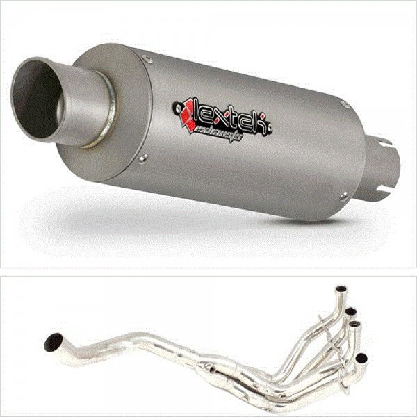 LEXTEK GP1 MATT STAINLESS STEEL GP STUBBY EXHAUST SYSTEM 240MM FOR KAWASAKI Z900 2020-2024 PART # EXKT1859