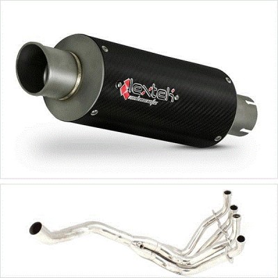 LEXTEK GP8C CARBON FIBRE GP STUBBY EXHAUST SYSTEM 240MM FOR KAWASAKI Z900 2020-2024 PART # EXKT1858