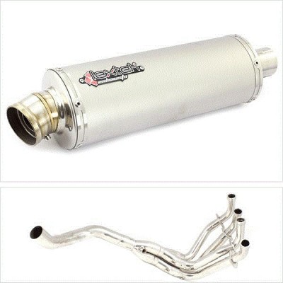 LEXTEK OP1 MATT STAINLESS STEEL EXHAUST SYSTEM 350MM FOR KAWASAKI Z900 2020-2024 PART # EXKT1863