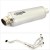 LEXTEK OP1 MATT STAINLESS STEEL EXHAUST SYSTEM 350MM FOR KAWASAKI Z900 2020-2024 PART # EXKT1863