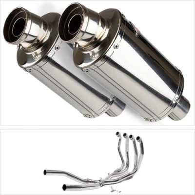 LEXTEK OP4 POLISHED S/STEEL EXHAUST SYSTEM 200MM FOR SUZUKI GSX 1300 R HAYABUSA 2021-2023 PART # EXKT128