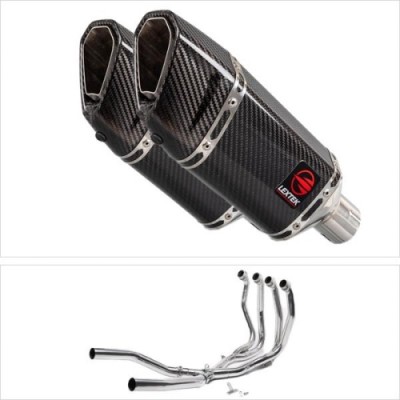 LEXTEK SP11C GLOSS CARBON FIBRE EXHAUST SYSTEM 200MM FOR SUZUKI GSX 1300 R HAYABUSA 2021-2023 PART # EXKT129