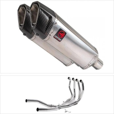LEXTEK SP4 POLISHED S/STEEL EXHAUST SYSTEM 300MM FOR SUZUKI GSX 1300 R HAYABUSA 2021-2023 PART # EXKT130