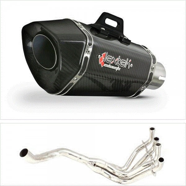 LEXTEK XP8C CARBON FIBRE EXHAUST SYSTEM 210MM FOR KAWASAKI Z900 2020-2024 PART # EXKT1852