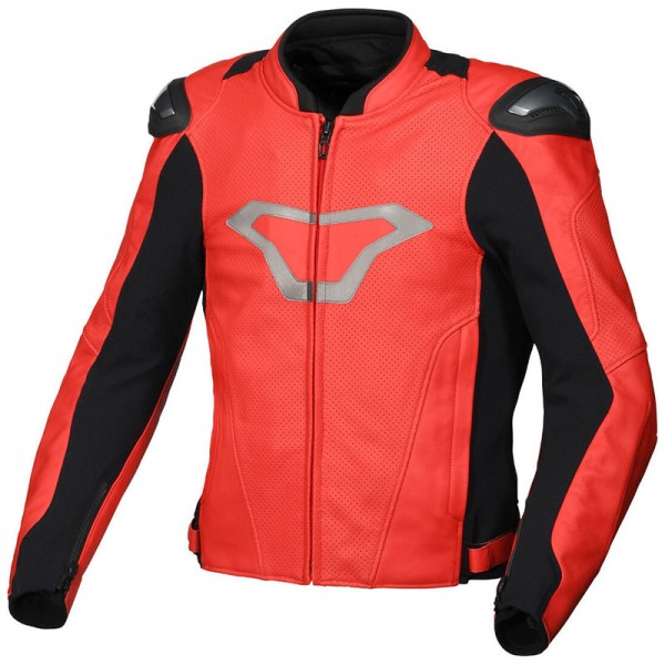 MACNA AVIANT AIR LEATHER RED BLACK JACKET