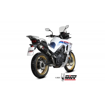 MIVV DAKAR STAINLESS STEEL BLACK SLIP ON FOR HONDA XL750 TRANSALP 2023-2024 PART # H.087.LDKB